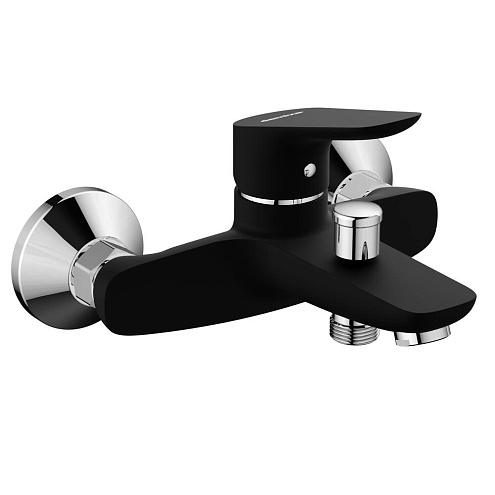 771000301 Jupiter, смеситель для ванны и душа, черный: фотография 1