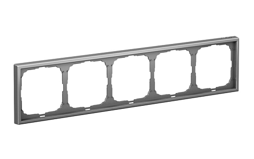 Рамка 5-местная ArtGallery универсальная сталь Systeme Electric GAL000905: фотография 1