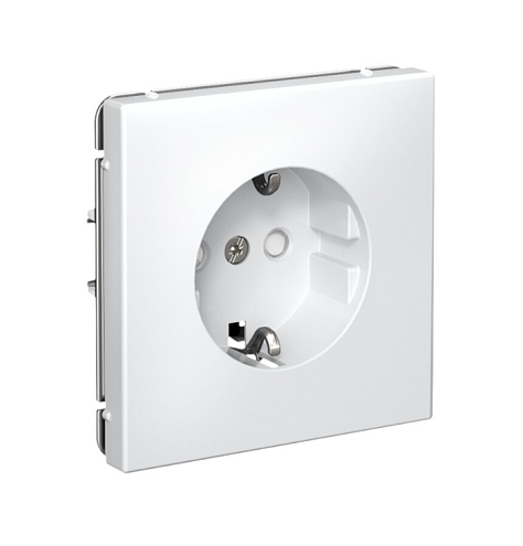 Розетка ArtGallery 16А с заземлением со шторками быстрозажимные клеммы механизм белый Systeme Electric GAL000145S: фотография 1