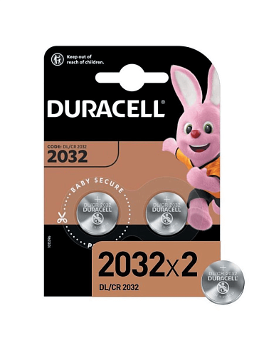 Элемент питания литиевый CR2032-2BL (блист.2шт) Duracell Б0037273: фотография 1
