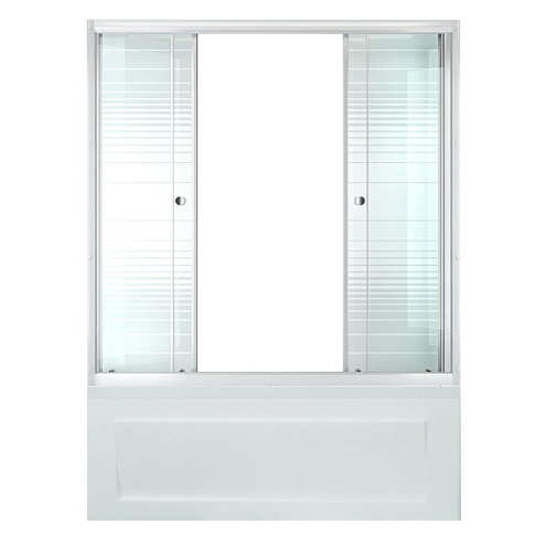 Штора 2 двери 1500 Аква Полосы белый: фотография 1