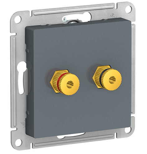 Аудиорозетка 2-м ATLAS DESIGN грифель SchE ATN000787: фотография 1