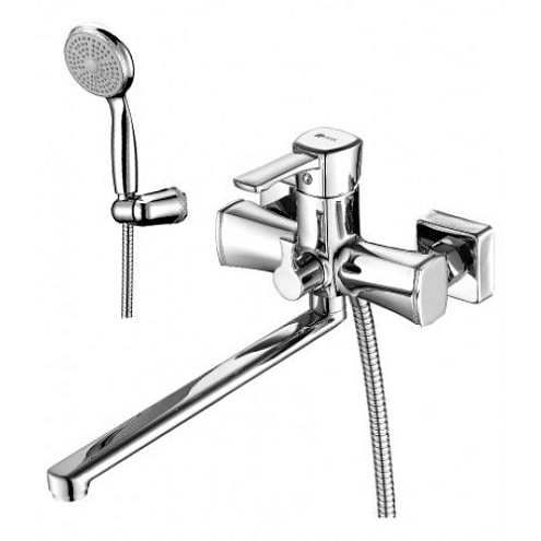 LM0551C &quot;Эвитта&quot; Смеситель универсальный с плоск. изливом 300мм,  дивертор с кер. пластинами, хром: фотография 1