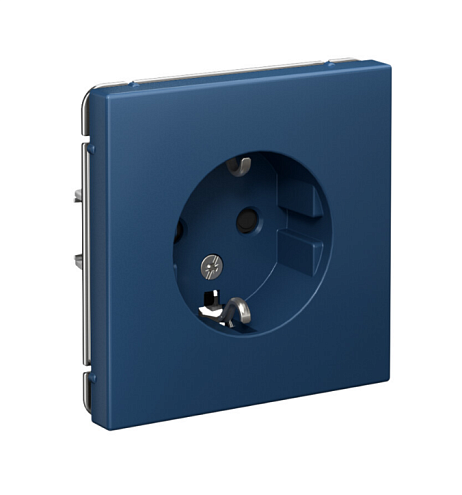 Розетка ArtGallery 16А с заземлением защитные шторки механизм аквамарин Systeme Electric GAL001145: фотография 1