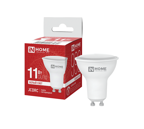 Лампа светодиодная LED-JCDRC-VC 11Вт рефлектор 230В GU10 4000К 990Лм IN HOME 4690612023489: фотография 1
