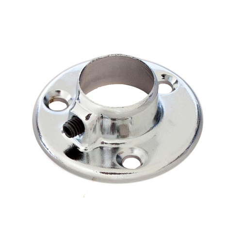 Фланец для рейлинга 16мм с фиксатором хром "Element": фотография 1