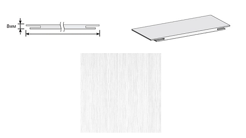 Добор &quot;Т&quot; ЭКО Snow Melinga МДФ 2070х150х8: фотография 1