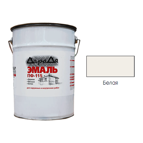 Эмаль ПФ-115 (ГОСТ 6465-76) «ДараДа», белая 6кг: фотография 1