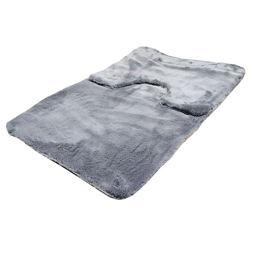 Комплект ковриков меховые тем-серые 50х80/50х40 В755-9: фотография 1