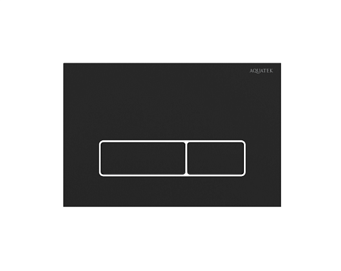 Панель смыва Aquatek KDI-0000064 черный матовый ободок хром,клавиши прямоугольные: фотография 1