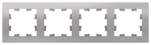 Рамка 4-м ATLAS DESIGN универс. алюм. SchE ATN000304: фотография 1