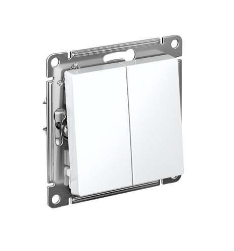 Переключатель клавишный AtlasDesign (сх.6+6) 10AX быстрозажимными клеммами механизм белый Systeme Electric ATN000165S: фотография 1