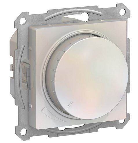 Механизм светорегулятора (диммера) ATLAS DESIGN поворотно-нажимной 315Вт жемчуг SchE ATN000434: фотография 1