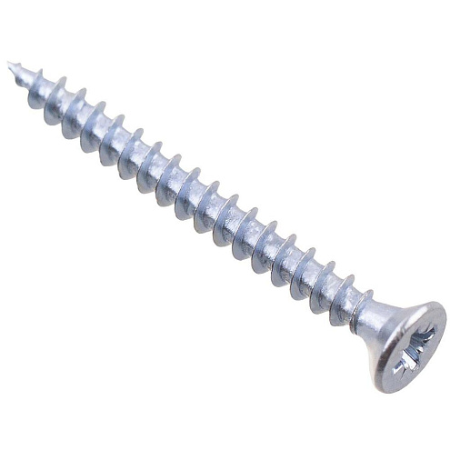 Шуруп универсальный 4,0х50 белый оцинкованный, весовые: фотография 1