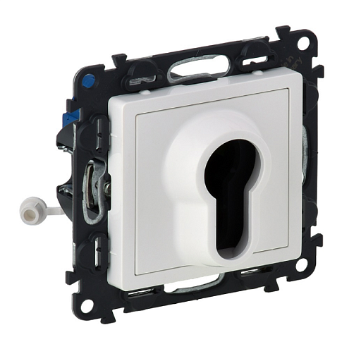 Механизм выключателя 1-кл. СП Valena Life 10А IP20 с ключом 2 положения с лицевой панелью бел. Leg 752125: фотография 1