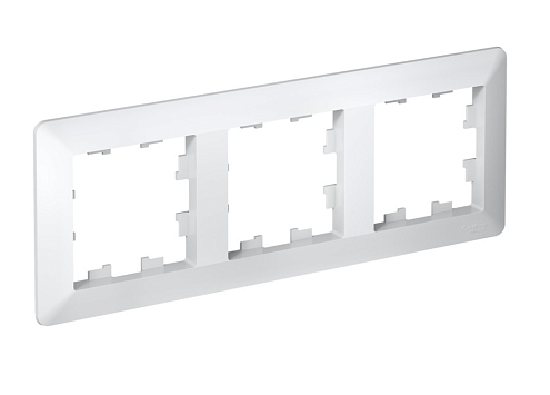 Рамка 3-местная AtlasDesign Air белый/дымчатый белый Systeme Electric ATN220103: фотография 1