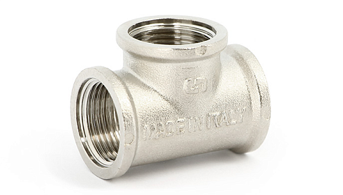 Тройник никелированный 1/2&quot; В-В-В Uni-Fitt: фотография 1