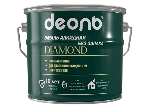 Алкидная эмаль Деоль Diamond без запаха БАЗА С 2,7л : фотография 1