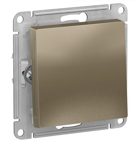 Механизм кнопки нажимной ATLAS DESIGN (сх.1) 10АХ шампань SchE ATN000515: фотография 1