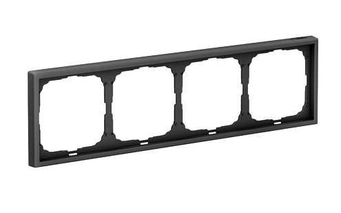 Рамка 4-местная ArtGallery универсальная карбон Systeme Electric GAL001004: фотография 1