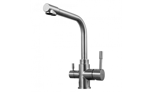 Смеситель Lemark &quot;Эксперт&quot; LM5061S для кухни с подключением к фильтру питьевой воды сталь: фотография 1