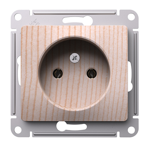Розетка Glossa 16А без заземлением механизм сосна Systeme Electric GSL001541: фотография 1