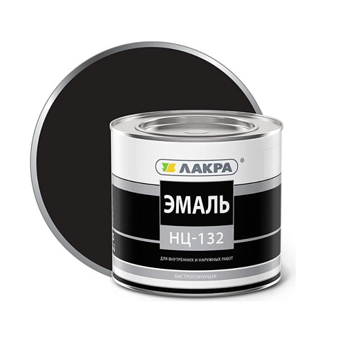Эмаль НЦ-132 Лакра Черный 1,7кг: фотография 1