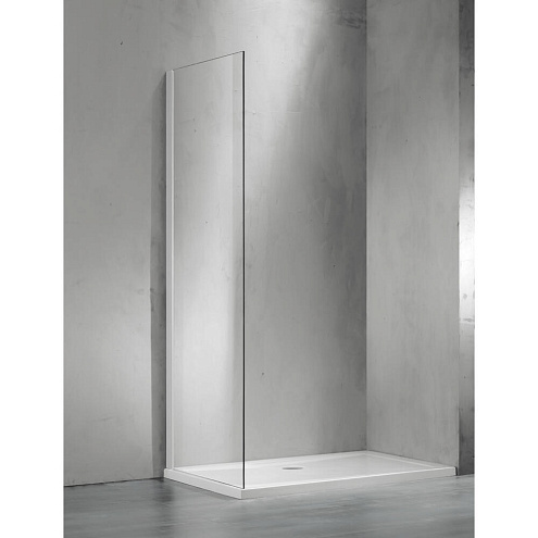 Боковая часть душевого ограждения SANTREK AQUA Evo- SP-800-C-Chrome (NKH6310) 800х1950 стекло прозрачное 8мм, профиль хром : фотография 1