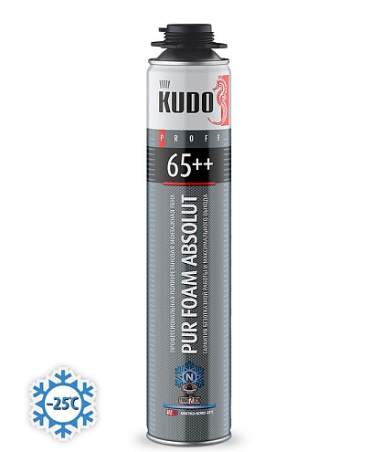 Пена монтажная KUDO PROFF 65++ ARKTIKA NORD профессиональная зимняя : фотография 1