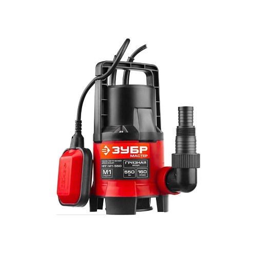 Насос дренажный ЗУБР НПГ-М1-550,  для грязной воды, 550 Вт: фотография 1