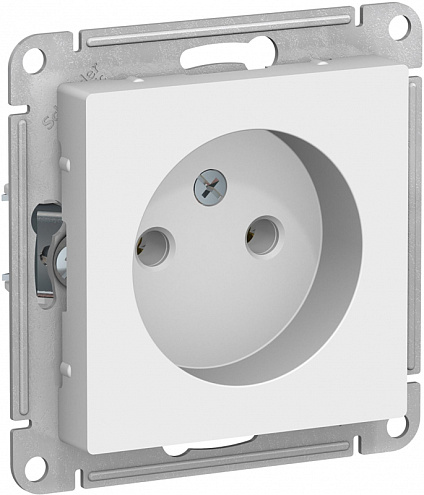 Механизм розетки 1-м СП ATLAS DESIGN без заземл. 16А бел. SchE ATN000141: фотография 1