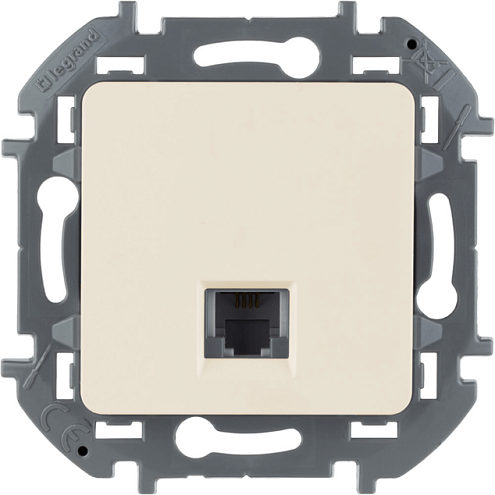 Механизм розетки телефонной Inspiria RJ11 сл. кость Leg 673821: фотография 1