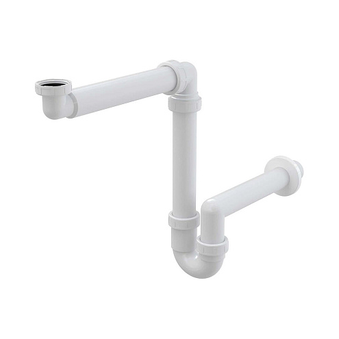 Cифон для умывальника экономящий пространство с накидной гайкой 5/4&quot;  Alcaplast AG210521154: фотография 1