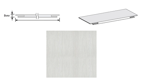 Добор &quot;Т&quot; ЭКО Bianco Veralinga МДФ 2070х150х8 М: фотография 1