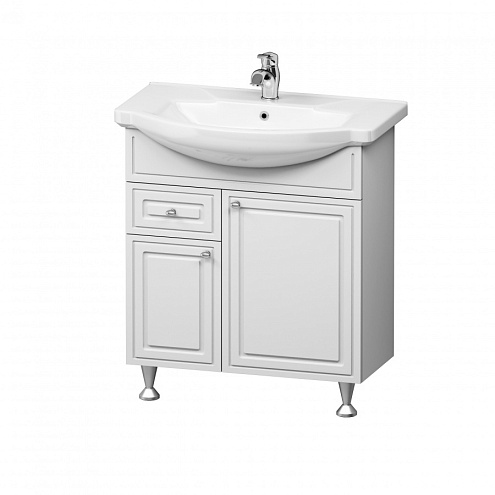 Тумба с раковиной 75 Damixa Palace One Damixa Palace One напольная белый глянец: фотография 1