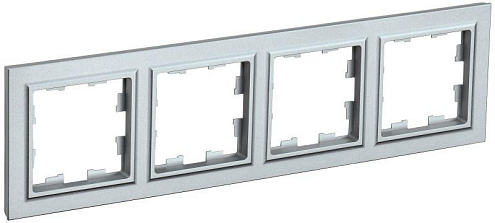 Рамка 4-м BRITE РУ-4-БрА алюм. IEK BR-M42-K47: фотография 1