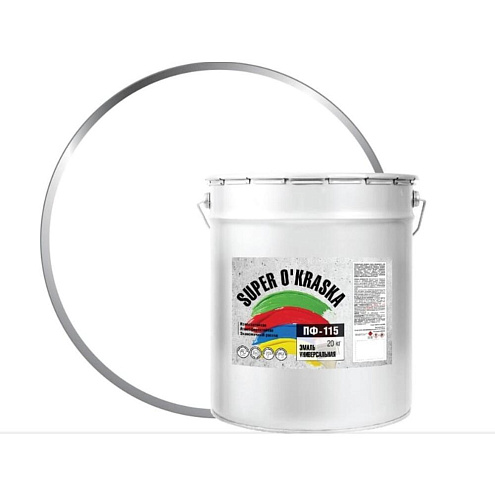 Эмаль  ПФ-115 super okraska Белый матовый  20кг: фотография 1