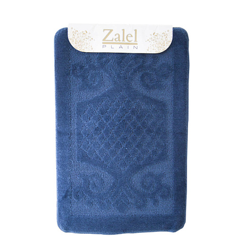 Набор ковриков для ванной комнаты и туалета Zalel 2 предмета  55х85 синий: фотография 1