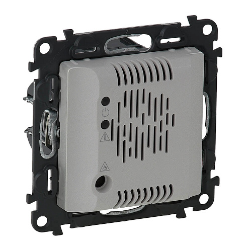 Повторитель релейный Valena Life технической сигнализации 6А с лицевой панелью алюм. Leg 752340: фотография 1