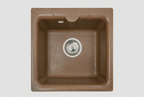 Мойка GRANICOM NOVELL Ирбис 410х410 мм серый без сифона: фотография 1