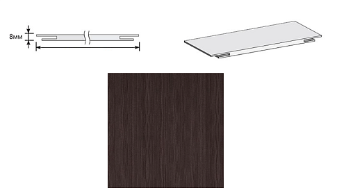 Добор "Т" ЭКО Wenge Melinga МДФ 2070х150х8: фотография 1