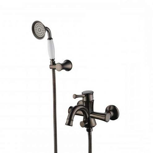 Смеситель Lemark &quot;Перетто&quot; LM6302RB для ванны с фиксированным  изливом черный кофе: фотография 1