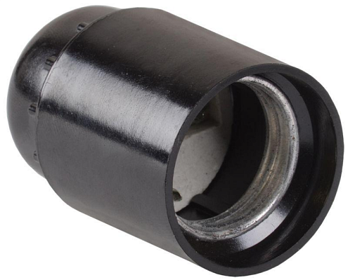 Патрон электрич. E27 Пкб27-04-К01 подвесной карболит. черн. (инд. упак.) IEK EPK10-04-02-K01: фотография 1