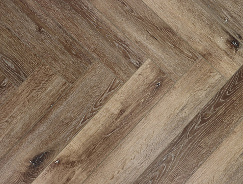 Виниловый ламинат CronaFloor Herringbone 2.0 4,5мм 42 4V Дуб Грас H017 : фотография 1