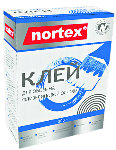 Клей для обоев &quot;Nortex&quot; Флизелин 300 гр 30-40 м.кв: фотография 1