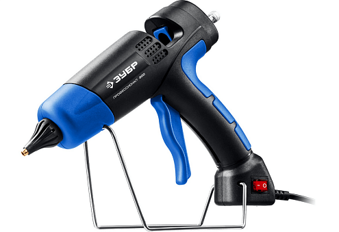 Пистолет клеевой 200, 150Вт/220В, диаметр стержня 11мм, регулировка подачи клея, ЗУБР: фотография 1