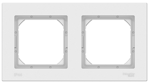 Рамка 2-м ATLAS DESIGN AQUA IP44 бел. SchE ATN440102: фотография 1