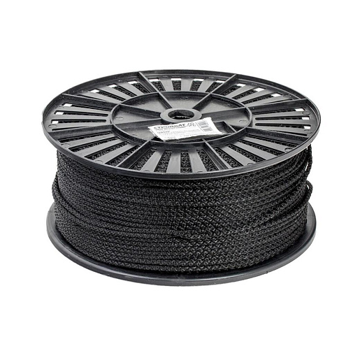 Шнур хозяйственно - бытовой с сердечником  4мм черный 20м: фотография 1