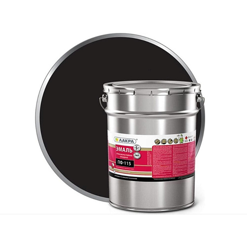 Эмаль ПФ-115 Лакра Черный 20кг : фотография 1