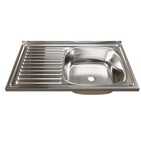 Мойка 500х800 правый выпуск 1 1/2" MIXLINE 160 мм: фотография 1